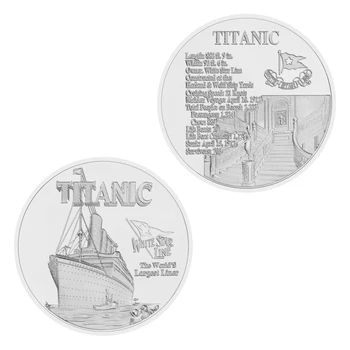 Beyaz Yıldız Hattı Titanic dünyanın En Büyük Astar Koleksiyon Gümüş Kaplama Hatıra Sikke Koleksiyonu Hediye hatıra parası