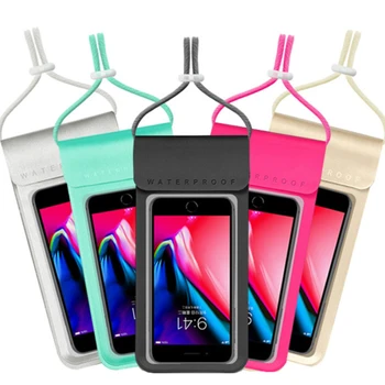 1 adet Evrensel Su Geçirmez Telefon Kılıfı Su Geçirmez Çanta Cep Kılıfı Kapak iPhone 12 11 Pro Max Xr X Huawei Xiaomi Samsung