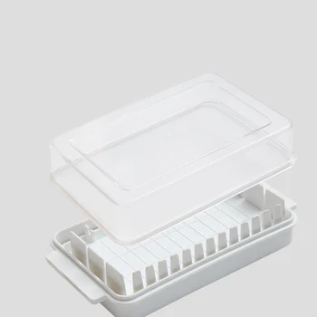 1 Takım tereyağı tabağı Kapaklı Toz Geçirmez Dilim Tereyağı saklama kutusu Plastik Şeffaf Peynir Bölme Taze tutma Çantası Konteyner