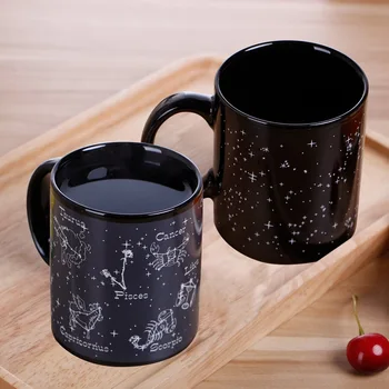DIY kişiselleştirilmiş sihirli kupa ısıya duyarlı seramik Kupalar Renk değiştiren Kahve süt kupası Hediye sıcaklık değiştirme kahve Kupa Kapağı