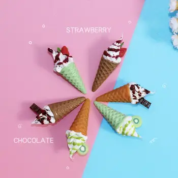 Güzel Oyna Pretend Mini Gıda Krem Koni Hayal Yeteneği Dollhouse dondurma Mağaza Kolayca Çocuklar için