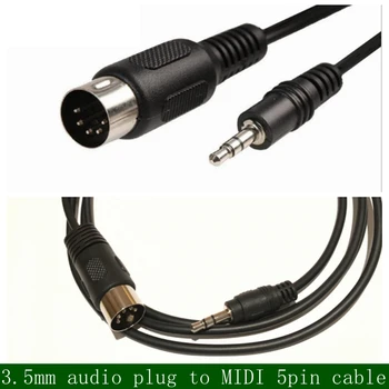 3.5 ses fişi MIDI 5 çekirdekli adaptör bilgisayar ses çıkışı MIDI 5 çekirdekli dın5p 3.5 mm MIDI 5PİN 0.5 M 1.5 M kablo