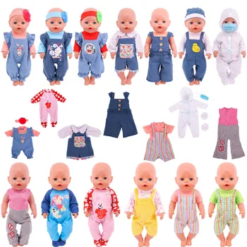 2022 Yeni Kovboy Tulumlar oyuncak bebek giysileri İçin Fit 43cm doğan bebek oyuncak bebek giysileri yeniden doğmuş Bebek Aksesuarları