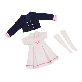 DBS Blyth Doll BUZLU okul üniforması Elbise Denizci Kostüm Takım Elbise Oyuncak Anime Kız Kıyafetler