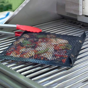 Örgü ızgara çanta BARBEKÜ fırında çanta Kullanımlık Açık BARBEKÜ piknik aracı mutfak gereçleri Yapışmaz kolay Temiz