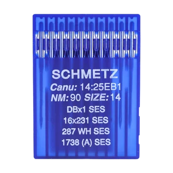 10 ADET DBX1 SES Schmetz İğne Endüstriyel Tek İğne Dikiş makinesi 14:25EB1 16X231 287WH 1738 (A)