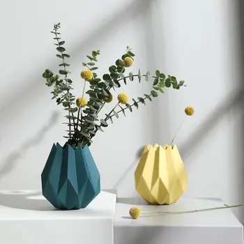 Moda Origami Vazolar Seramik Masa büyük Vazo Ev Dekorasyon vazo Modern avrupa tarzı Çiçek vazo Ev Dekorasyon