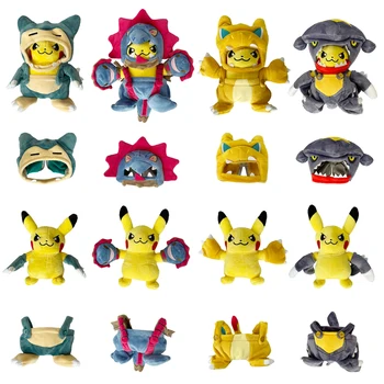 Pikachu Giyinmek Pokemon Charizard Rayquaza Snorlax Tyranitar Garchomp Hydreigon Eevee Lucario peluş oyuncak Dolması Bebek Hediye