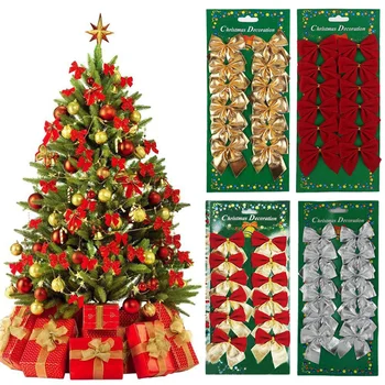 12 Adet / torba Yılbaşı Ağacı Süsleri İlmek Noel Süslemeleri için ev ilmek Noel ağacı süsler yeni yıl 2022 navidad