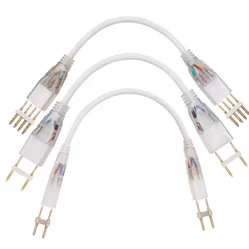 110V 220V RGB Led Şerit Konektörü 2pin 4pin 5050 3014 2835 5730 şerit düz konnektör 6mm / 10mm / 12mm PCB Köşe Konnektörleri