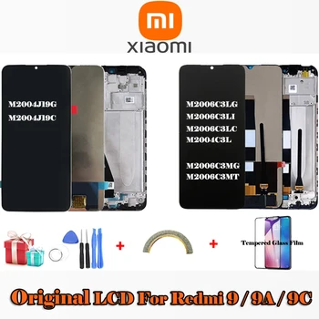 100 % Orijinal LCD Xiaomi Redmi İçin 9 9A 9C Çerçeve İle LCD Ekran Ve Dokunmatik Ekran Meclisi İçin Redmi 9A 9C LCD ekran Ekran