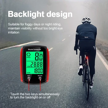 Su geçirmez Kablolu Dijital Bisiklet Binmek Kilometre Aydınlık Dokunmatik Ekran Kilometre Sayacı Bisiklet Bisiklet Hız Sayacı Bisiklet Aksesuarları