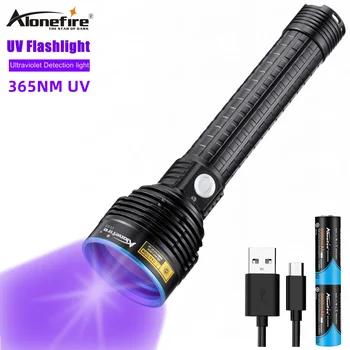 Alonefire SV27 15W Yüksek Güç UV El Feneri Ultraviyole ışık Kamp için İdrar Dedektörü Kediler, Pet Lekeleri Akrepler