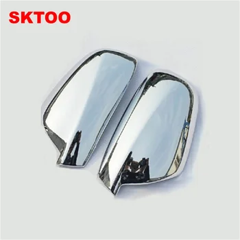 SKTOO 2004-2012 Peugeot 307 CC SW 407 Kapı Yan Kanat Ayna Krom Kapak Dikiz Kapağı Aksesuarları 2 adet Set başına Araba Styling