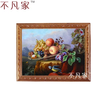 dollhouse Toptan 1: 12 ölçekli minyatür Klasik güzel meyve yağı Ev Dekorasyonu resim çerçevesi B-8