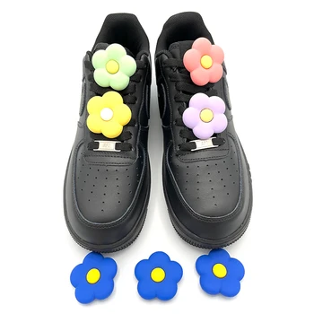 Fit Nike Hava Kuvvetleri 1 Büyük Rozet Beş Renk Çiçekler Sert Plastik Takılar Sneakers Ayakkabı Bağı Toka Ayakkabı Dekorasyon Aksesuarları