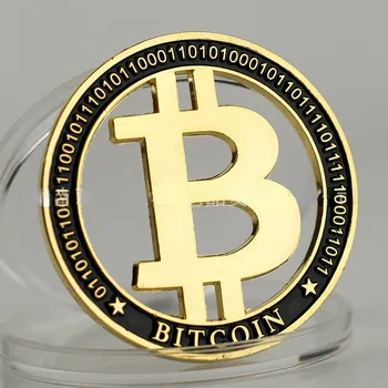 Yaratıcı Yeni Bitcoin Dijital Sanal Para hatıra parası altın Sikke Oyulmuş altın madalyonlar Koleksiyon