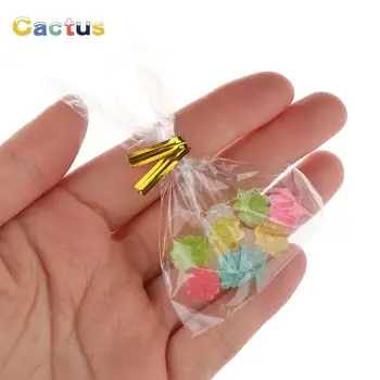 10 Adet/torba 1:12 Evcilik Minyatür Renkli Şeker saklama çantası Oturma Sahne Dekor Oyun Evi Oyuncak