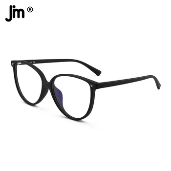 JM moda yuvarlak kadın mavi ışık gözlük marka tasarımcısı Anti mavi ışın gözlük çerçevesi
