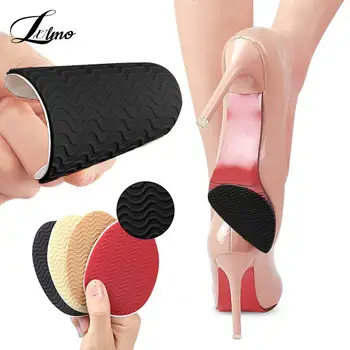 Anti-Kayma Tabanı Ayakkabı İçin Koruyucu Kadın Yüksek Topuk Tek Olmayan Kayma Sticker Kauçuk Kulpları Ön Ayak Kauçuk Jel Pad Ekle Outsoles 