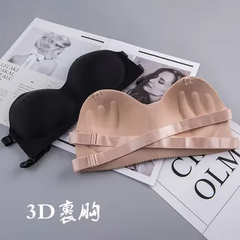 3D Seksi Iç Çamaşırı Dikişsiz Spor Sutyen U Tipi Backless Straplez Üst Sutyen Push Up Bralette Sütyen Kadın Iç Çamaşırı YJ2002