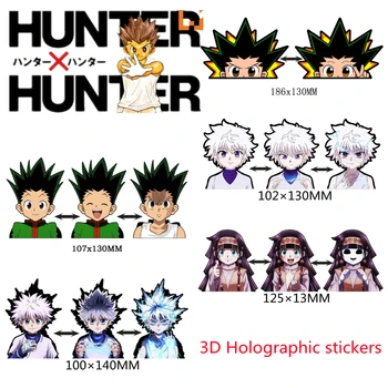 3D Hunter X Hunter Anime Merceksi Hareket Holografi Sticker Anime Eylem Desen Koleksiyonu Su Geçirmez Araba Dekor ÜCRETSİZ Hediye