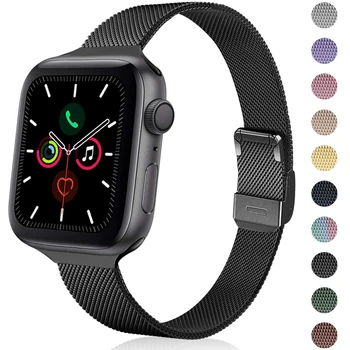 apple watch 6/se için saat aksesuarları kayışı/5/4/3/2 iwatch apple watch bilezik 40mm 38mm 42mm 44mm paslanmaz çelik bilek kayışı