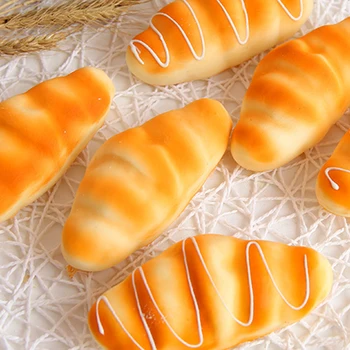 1 ADET Sevimli Komik Yapay Sahte Ekmek Çörek Süsler Fotoğraf Prop Yaratıcı PU Ekmek Modeli Kek Ekmek Ev Dekorasyon