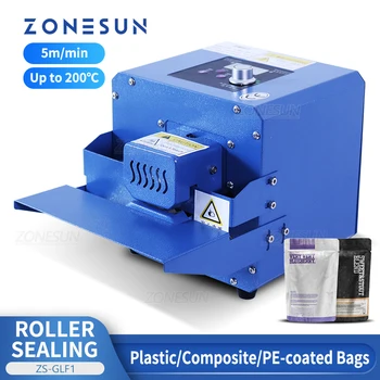 ZONESUN Yapıştırma Makinesi Rulo Taşınabilir Çanta Mühürleyen Alüminyum Folyo Kompozit Plastik Film PE Kaplamalı Kağıt Gıda Ambalajı ZS-GLF1