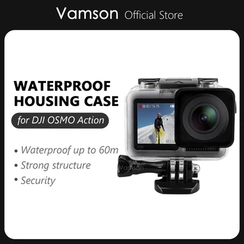 Vamson DJI OSMO Eylem Kamera su geçirmez muhafaza Durumda 60M Dalış Kabuk Kutusu DJI Aksesuarları için OA05