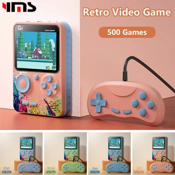 Elde kullanılır oyun konsolu 500 İn 1 Klasik Oyun Konsolu Taşınabilir Retro video oyunu Konsolu çocuk Oyuncakları Çift Gamepad Çocuklar Hediye